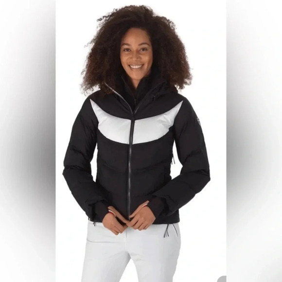 BNWT Rossignol Women's Signature Down Jacket Ski Coat - Black and White Medium - Picture 1 of 12